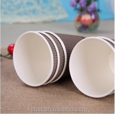 2014 9oz (260ml) kraft triple wall insulated ripple wrap hot cup