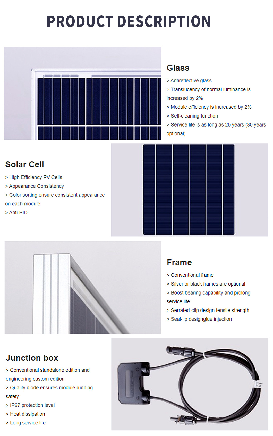 Hot Sale of 430W-540W Solar Panels with Cheap Single Crystal Silicon Positive Electrode in China