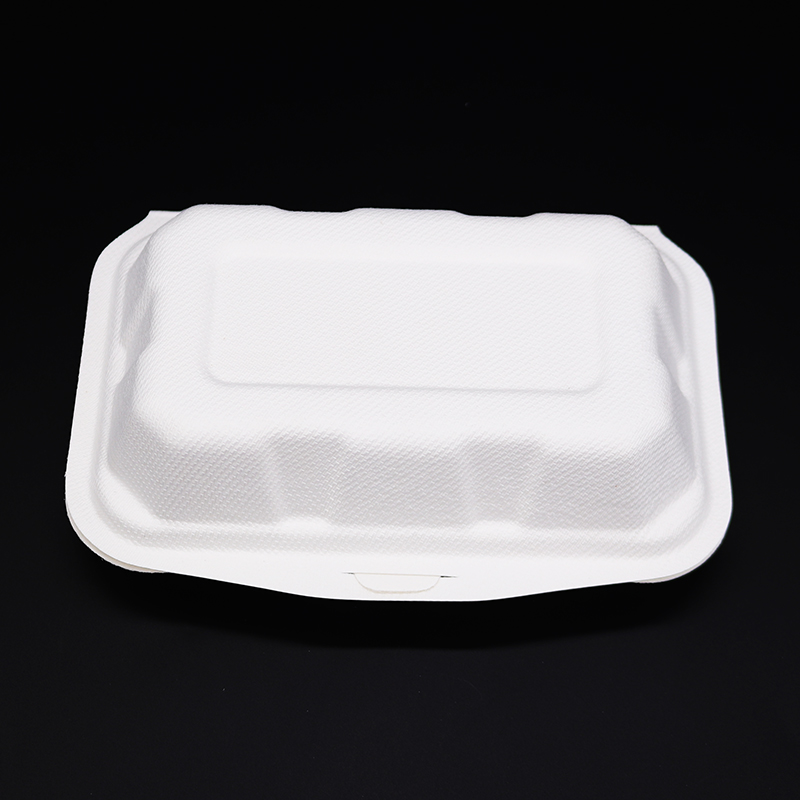 500-650-800-1000ml Biodegradable Disposable Sugarcane Bagasse Lunch Box with lid