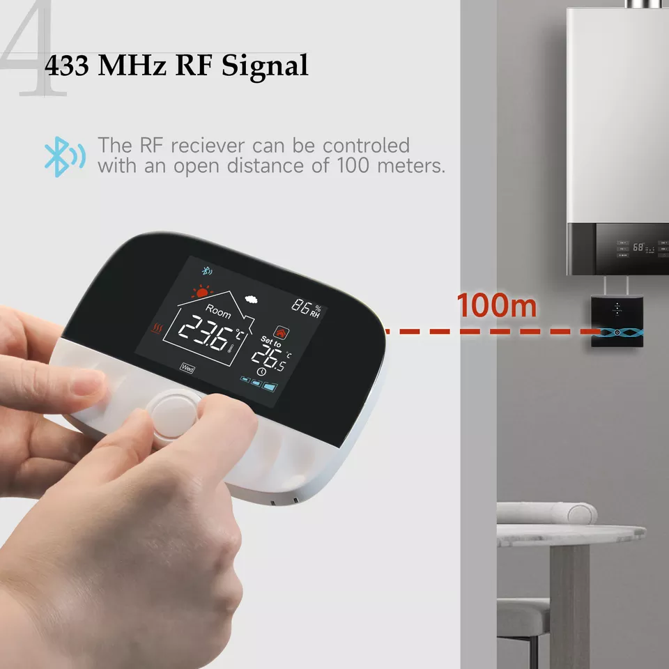 Glomarket Tuya Wifi Smart Thermostat Electric Floor Heating Water Gas Heating Digital Programmable 433RF Thermostat