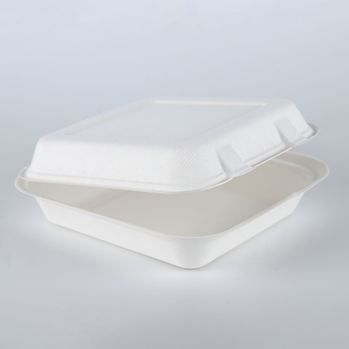 8" heavy duty compostable microwave and refrigerator safe takeaway biodegradable food packaging