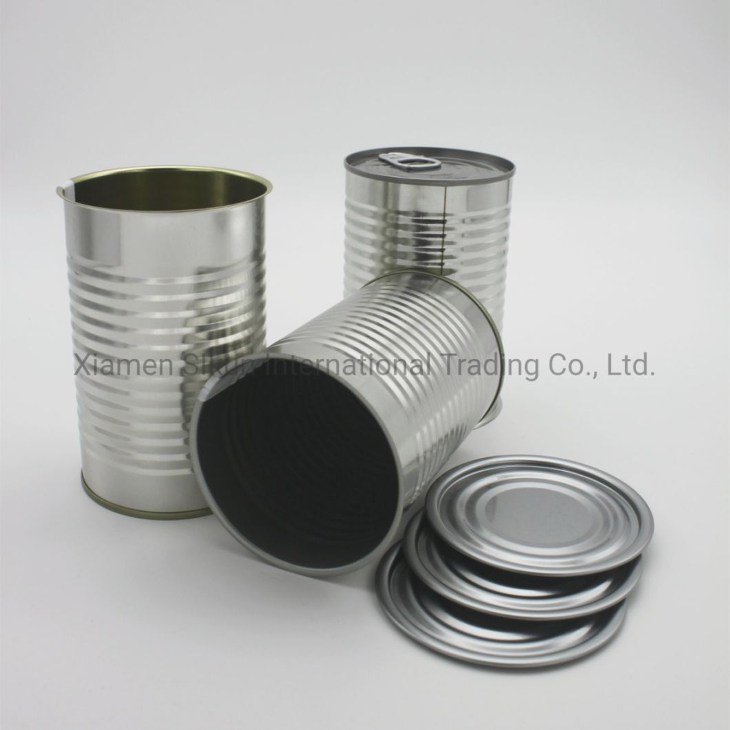 Tinplate Can Size 7116# with Easy Open Lid Gold Lacquer Coating for Packing Canned Mushroom