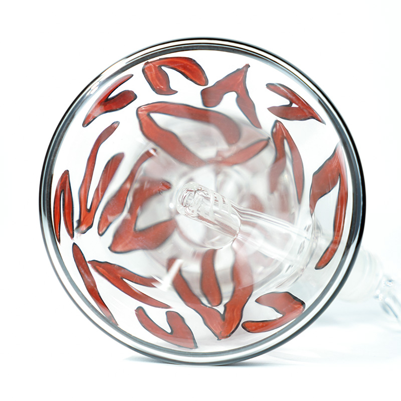 Hookah 11.7inch,7mm Glass Smoking Pipe Thick Beaker bong3D hand painted with tiger