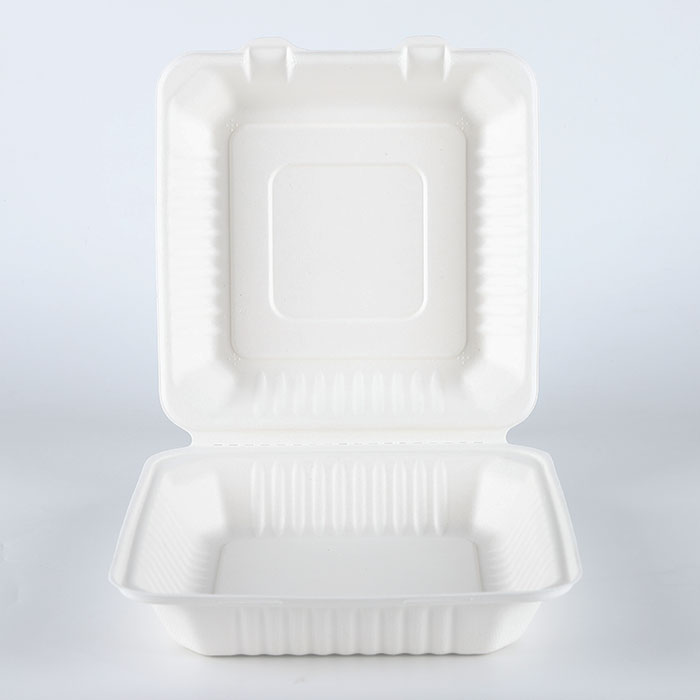 Best selling eco-friendly Water and oil proof Bagasse clamshell paper tableware
