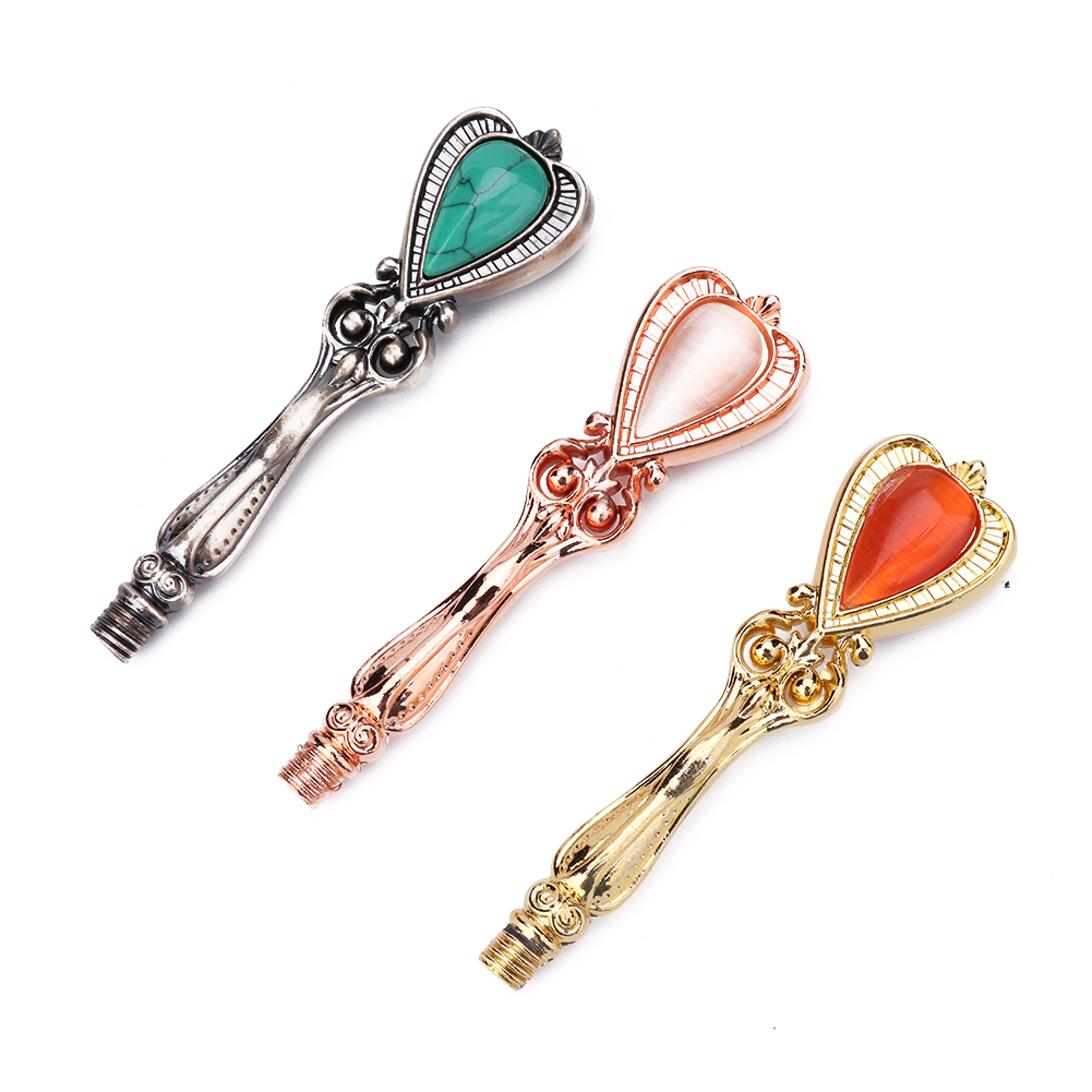 Retro Gemstone Sealing Wax Stamp Handle DIY Hobby Tools Seal Stamp Replace Handle Head