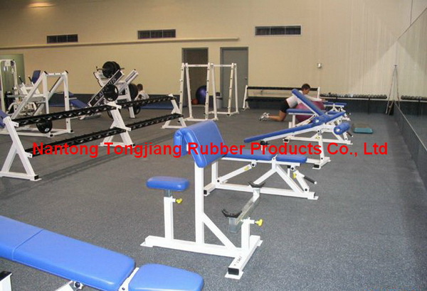 Pure color EPDM rubber flooring sheet for gym