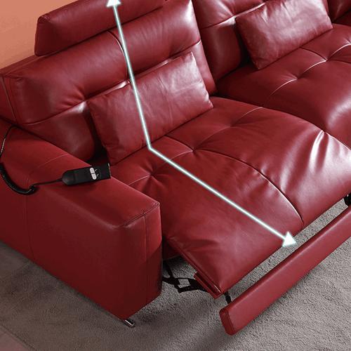 Light Luxury Leather Soft Sofa Space Capsule Cinema Sofa Living Room Combination Electric Reclining Function