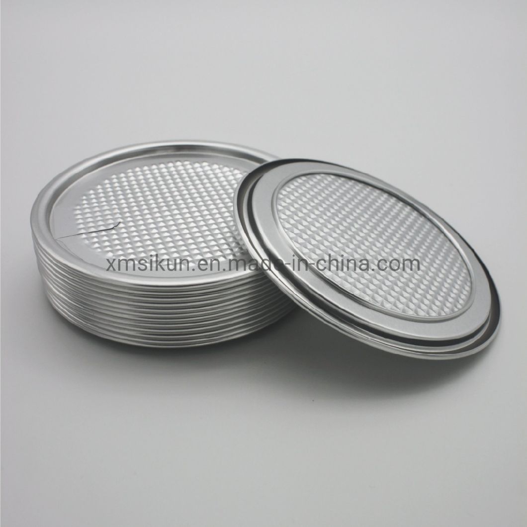 Manufacturer 307# Aluminum Peel off Lids Round Pull Ring Canning Lids