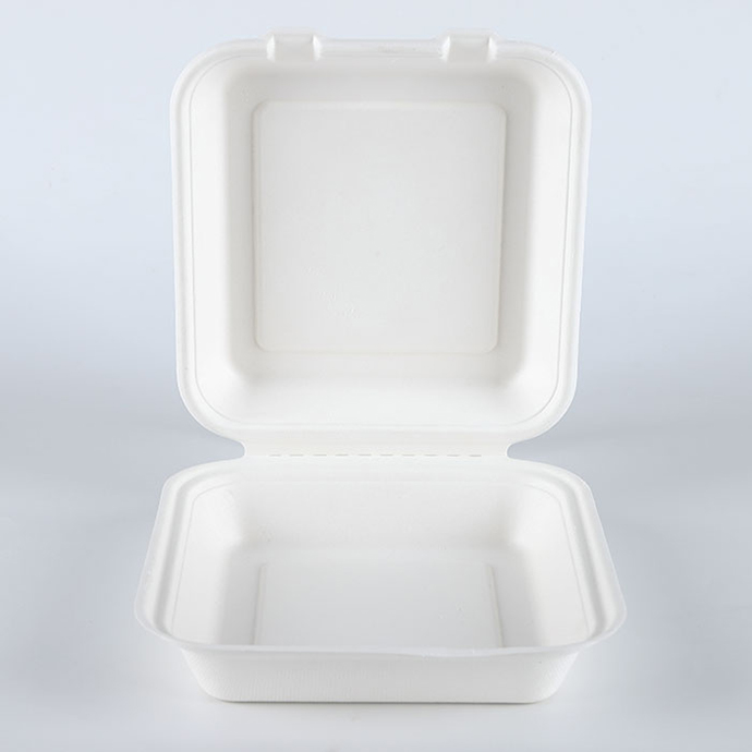 8" heavy duty compostable microwave and refrigerator safe takeaway biodegradable food packaging