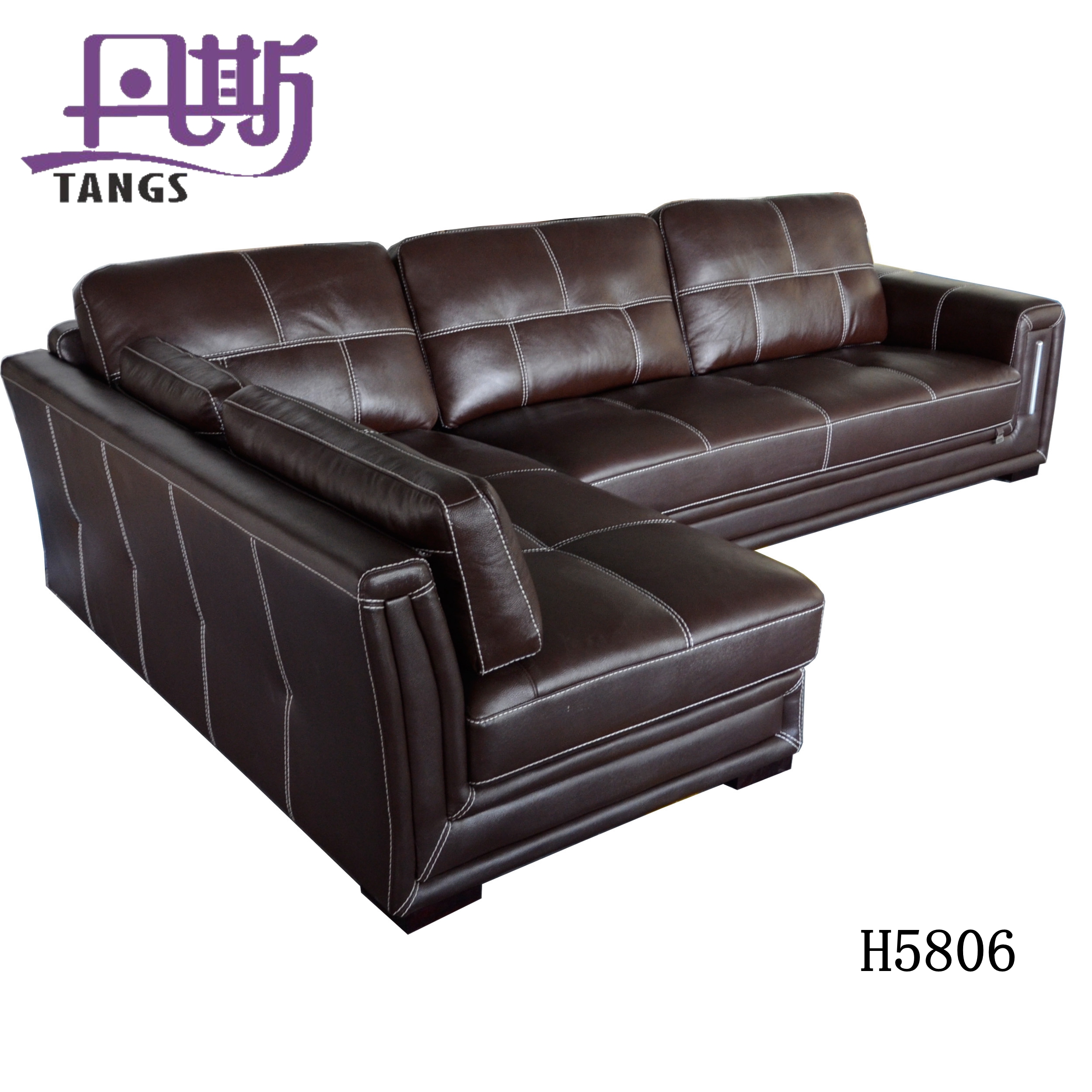 Sectionals genuine leather sofa set home furniture h5806