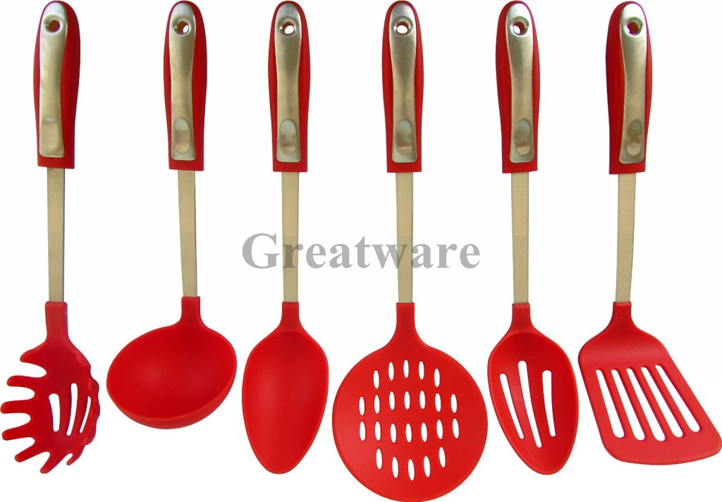 6 Piece Nylon Cooking Kitchen Utensil Set