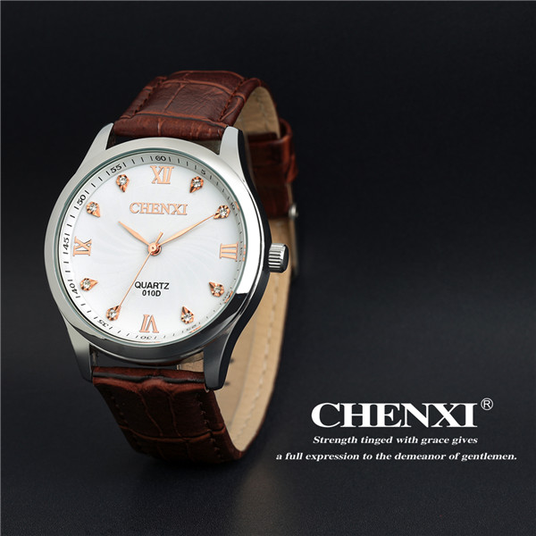 L013AG Gold Watches Quartz Stainless Steel Case Pointer Analog Watch Black Wine Top Quality Genuine Leather Watches Man